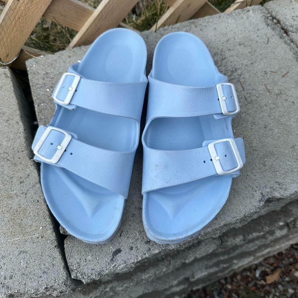 Waterproof light blue Birkenstocks size 41